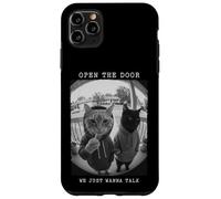 Carcasa para iPhone 11 Pro MAX Sudadera con Capucha Open The Door Peephole We Just Wanna Talk Cats