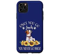 Carcasa para iPhone 11 Pro MAX Sunflowers JRT Dog Lover Once You Go Jack Never Back