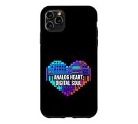 Carcasa para iPhone 11 Pro MAX Synth Music Producer Analog Heart Digital Soul
