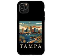 Carcasa para iPhone 11 Pro MAX Tampa Florida Retro Vintage Skyline Bay Waterfront Atardecer