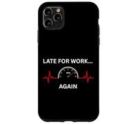 Carcasa para iPhone 11 Pro MAX Tarde para EL Trabajo Car Guy Red EKG Tacómetro Racing Guy