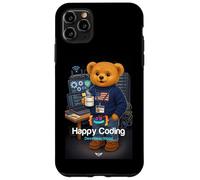 Carcasa para iPhone 11 Pro MAX Teddy Bear Happy Coding, Just a Boy Who Loves Coding