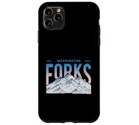 Carcasa para iPhone 11 Pro MAX Tenedores Washington Mountain Senderismo Vintage Viajes al Aire Libre