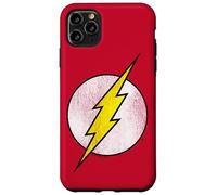 Carcasa para iPhone 11 Pro MAX The Flash Logo Distressed White & Yellow