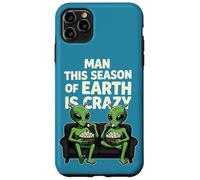 Carcasa para iPhone 11 Pro MAX This Season of Earth Is Crazy Aliens Popcorn Meme