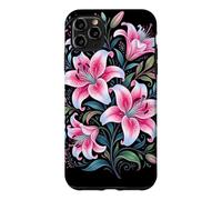 Carcasa para iPhone 11 Pro MAX Tiger Lilies Blue White Pink Summer Spring Flowers Lily Buds