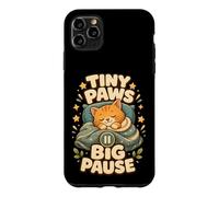 Carcasa para iPhone 11 Pro MAX Tiny Paws Big Pause Gato Siesta Calma