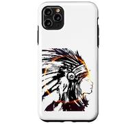 Carcasa para iPhone 11 Pro MAX Tocado Eclipse Arte Tradicional Indio Nativo Americano
