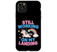 Carcasa para iPhone 11 Pro MAX Todavía Trabajando en mi Aterrizaje Unicornio Arco Iris Divertido
