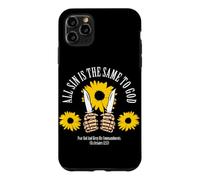 Carcasa para iPhone 11 Pro MAX Todo Pecado Es Igual Ante Dios Diseño de Girasol