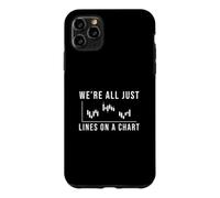 Carcasa para iPhone 11 Pro MAX Todos Somos Solo Líneas En Un Gráfico Divertidos Inversores del Mercado De Valores