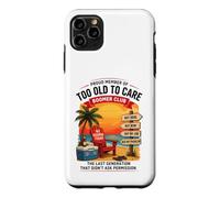 Carcasa para iPhone 11 Pro MAX Too Old to Care Boomer Club, diseño Retro de Estilo Playero