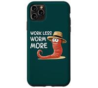 Carcasa para iPhone 11 Pro MAX Trabajar Menos Gusanos Más Divertido Cultivo de Gusanos