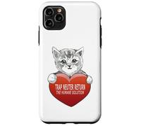 Carcasa para iPhone 11 Pro MAX Trap Neuter Return (TNR) The Humane Solution, corazón de Gato, Amor