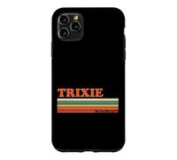 Carcasa para iPhone 11 Pro MAX Trixie Retro Personalizado Nombre Vintage Rayas