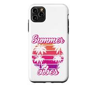 Carcasa para iPhone 11 Pro MAX Tropical Vibes Beach Sunset Palms Retro Summer Energy