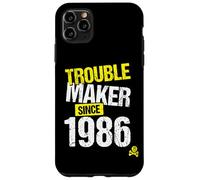 Carcasa para iPhone 11 Pro MAX Trouble Maker Desde 1986 - Año de Nacimiento de Broma sarcástica