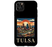 Carcasa para iPhone 11 Pro MAX Tulsa Oklahoma Retro Vintage Horizonte Río Art Deco Monumento