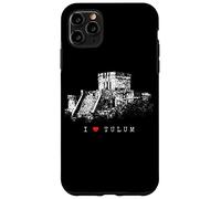 Carcasa para iPhone 11 Pro MAX Tulum Sitio Maya México Ruinas Vintage Caribe Riviera Maya