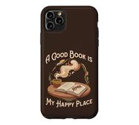 Carcasa para iPhone 11 Pro MAX Un Buen Libro es mi Lugar Feliz para los Amantes de la Lectura