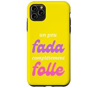 Carcasa para iPhone 11 Pro MAX Un Peu Fada Complètement Folle Humour Femme Fille Cadeau