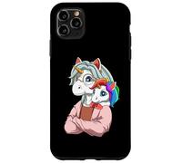 Carcasa para iPhone 11 Pro MAX Una Abuela Y Su Nieto con Un Bonito Unicornio Y Un Arcoíris