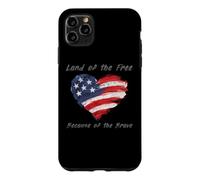 Carcasa para iPhone 11 Pro MAX USA Corazón - Land of The Free Because of The Brave