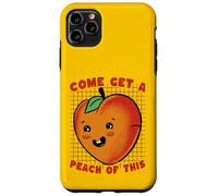 Carcasa para iPhone 11 Pro MAX Ven a Obtener melocotón de Este Divertido Juego de Palabras de Frutas Kawaii