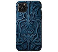 Carcasa para iPhone 11 Pro MAX Verde Azulado Victoriano Art Nouveau Acanthus Peonías Orquídeas Flor