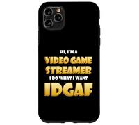 Carcasa para iPhone 11 Pro MAX Video Game Streamer Idgaf Costume Gaming IRL Streaming Games