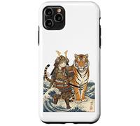 Carcasa para iPhone 11 Pro MAX Vintage Anime Samurai Gato en Guerrero Tigre Japonés Otaku