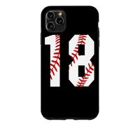 Carcasa para iPhone 11 Pro MAX Vintage Baseball Mom #18 Jersey Jugador de Béisbol Número 18