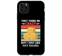 Carcasa para iPhone 11 Pro MAX Vintage Ellos piensan Que Estoy Loco Pero yo como el Amante de la Bala de heno