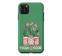 Carcasa para iPhone 11 Pro MAX Vintage Focus On The Good Wildflower Camera Happy Thoughts