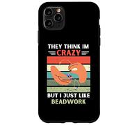 Carcasa para iPhone 11 Pro MAX Vintage piensan Que Estoy Loco Pero me Gusta Amante de Abalorios