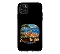 Carcasa para iPhone 11 Pro MAX Vintage Saint Tropez Francia Viaje Souvenir Monumento Regalo