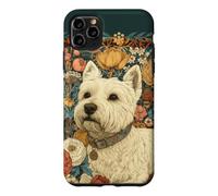 Carcasa para iPhone 11 Pro MAX Vintage Westie Dog Morris Style Botanicall