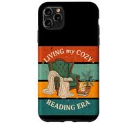 Carcasa para iPhone 11 Pro MAX Viviendo mi acogedora era de Lectura con Puesta de Sol Vintage