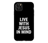 Carcasa para iPhone 11 Pro MAX Vivir con Jesús en Mente creyentes Cristianos
