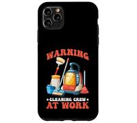 Carcasa para iPhone 11 Pro MAX Warning Cleaning Crew At Work Custodio de Conserje -