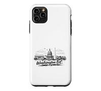Carcasa para iPhone 11 Pro MAX Washington D.C. Landmark Sketch Diseño de Viajes