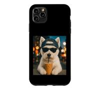 Carcasa para iPhone 11 Pro MAX West Highland White Terrier Bebiendo café Helado Perro Divertido