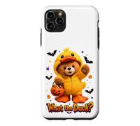 Carcasa para iPhone 11 Pro MAX What The Duck Halloween Teddy Bear Wearing Yeallow Duck