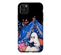 Carcasa para iPhone 11 Pro MAX Whimsical Ghost Reading Book in Tent Cozy Halloween Reader