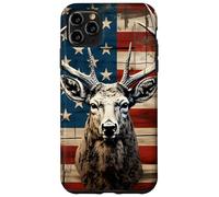 Carcasa para iPhone 11 Pro MAX Whitetail Deer Buck Hunting Vintage Hunter American USA