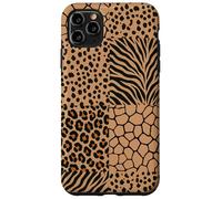 Carcasa para iPhone 11 Pro MAX Wild Safari Animal Patchwork Beige Pattern Collage