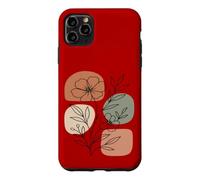 Carcasa para iPhone 11 Pro MAX Wildflower Line Art Abstract Botanical Mid Century