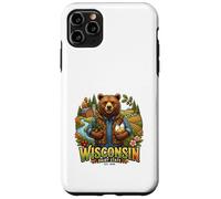 Carcasa para iPhone 11 Pro MAX Wisconsin Granja Oso Campo Naturaleza Cosecha