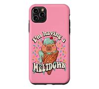 Carcasa para iPhone 11 Pro MAX Womens Girls I'm Having A Meltdown Ice Cream Capybara Lover