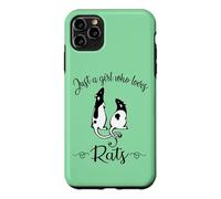 Carcasa para iPhone 11 Pro MAX Womens Kids Cute Funny Girl Who Loves Pet Rats Lover